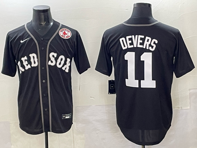 Men Boston Red Sox #11 Devers black 2025 Nike MLB Jersey 007